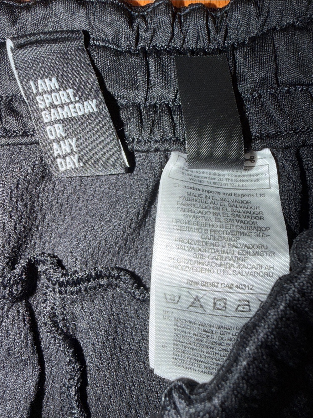 Adidas Men’s Climawarm Training Pants Straight Leg Black White Logo Sweatpants - Picture 8 of 10